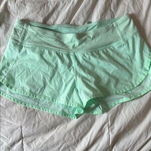 Lululemon Women's Mint Green Active Shorts - Lightweight Stretch